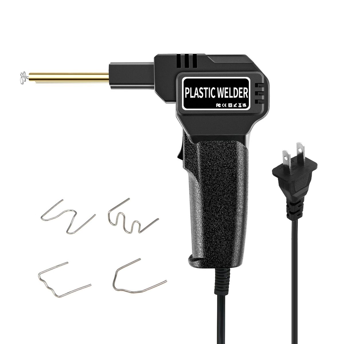 70W Hot Stapler, Plastic Welding Machine Car Bumper Repair Kit, 4 types Flat/Outside Corner/Inside Corner/Wave Staples, Welding Repairing Machine Welder Gun Repair