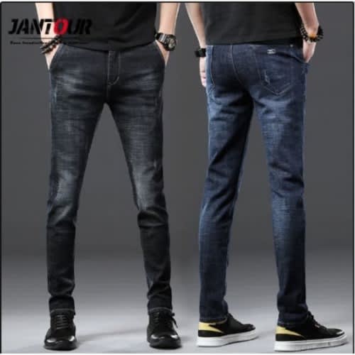 2 In 1 Stock Jeans - Black & Blue
