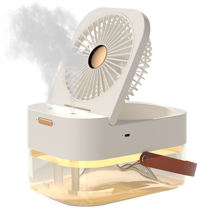 USB Plug Dual Spray Humidifying Fan Aroma Difr
