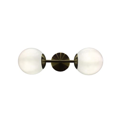 Brushed Brass & Opal Wall Light