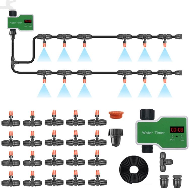 Automatic Watering Device 20m 20sets Hanging Spray Nozzles