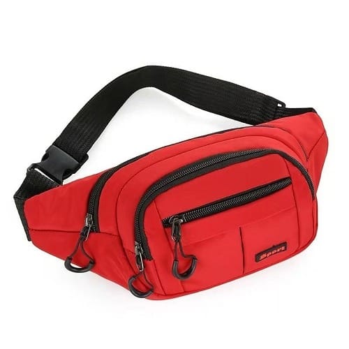 Sporty Gym Waist Belt Bag - Red