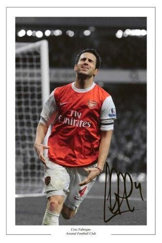 CESC FABREGAS Signed Autograph Photo Poster painting Fan Gift Signature Print ARSENAL Soccer