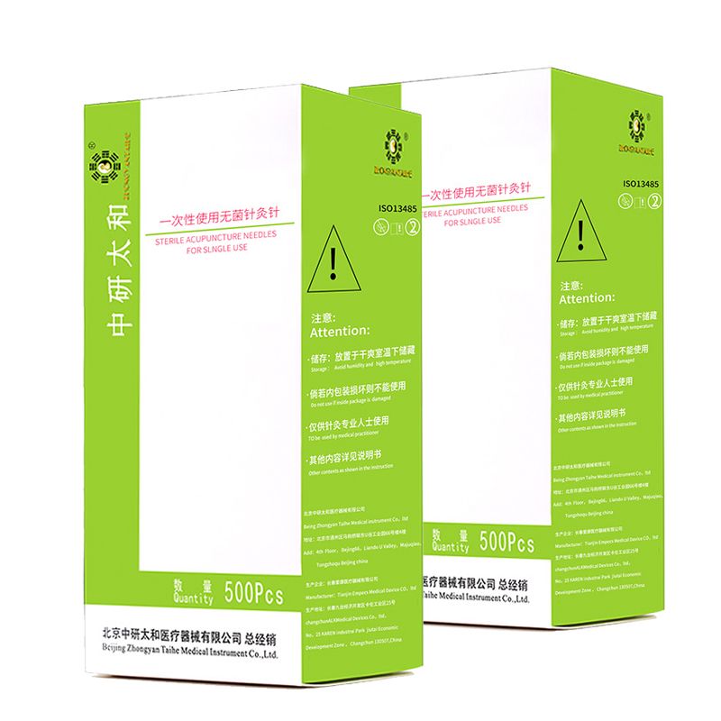 Tool Flat Boxes/lot Metal Health Acupuncture Needles Handle Needle Care 2 Relaxation Sterile 500Pcs/box Disposable Body