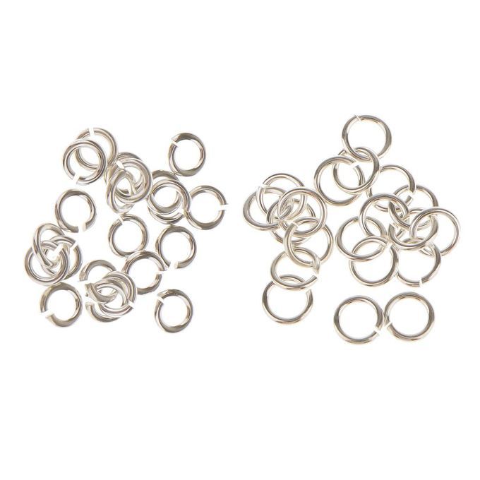 40x S925 SilverJump Rings Split Jewelry Making Necklace Earrings