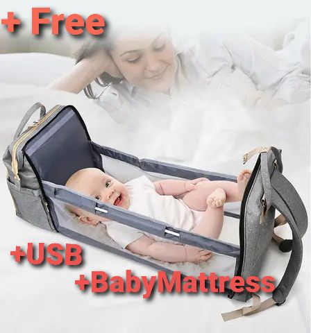 Multifunctional Baby Bed And Bag + Free Babe Mattress +USB