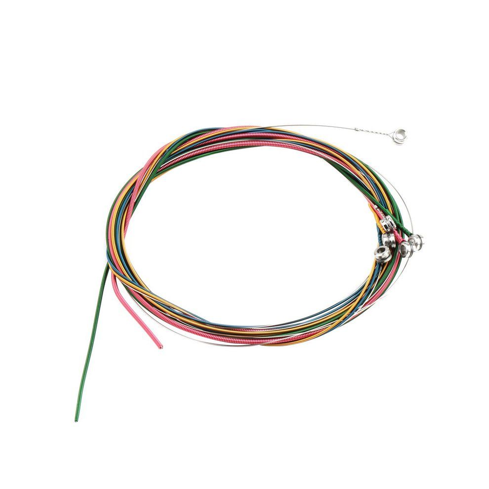 TB Colorful 1-6 E B G D A E Rainbow Colorful Strings Set For Acoustic Guitarcolorful