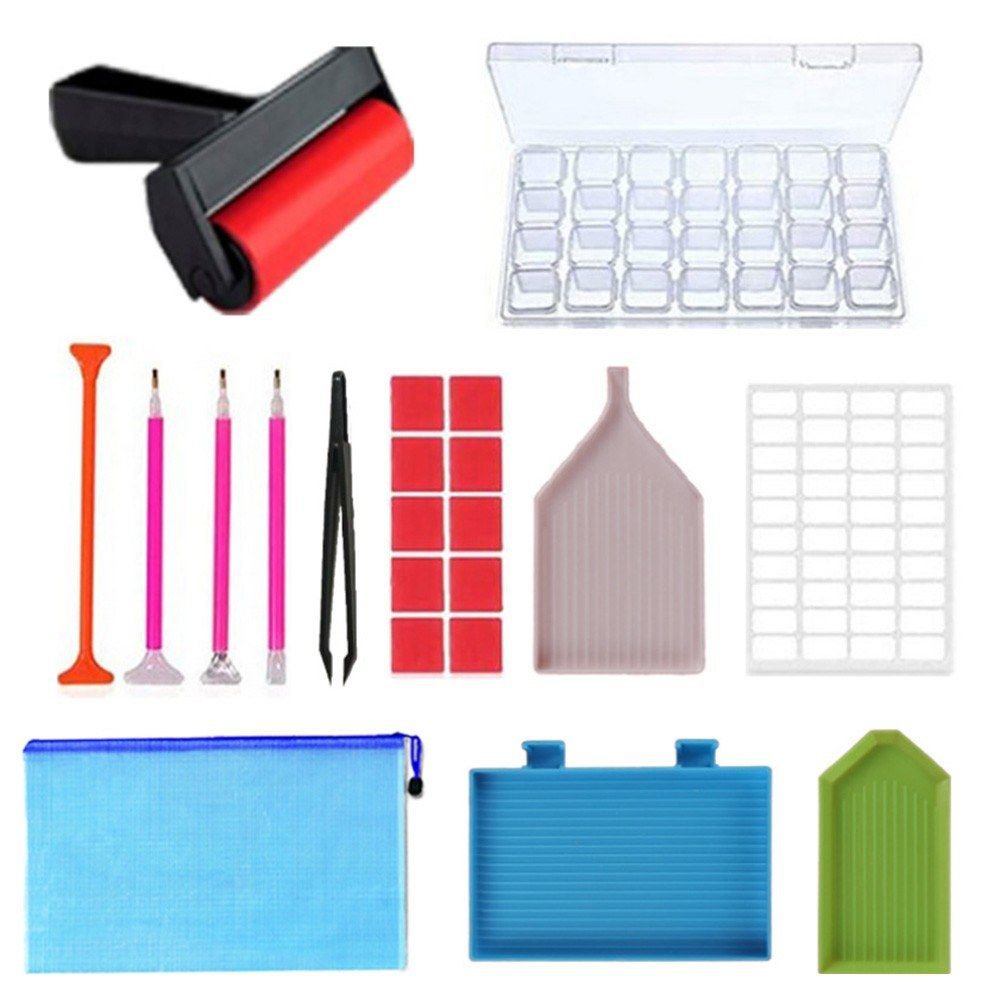 22Pcs 5D DIY Diamond Painting Tools Kit Roller Embroidery
