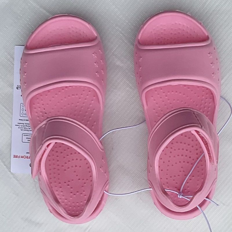 Plain Pink Toddler Girls Rubber Sandal