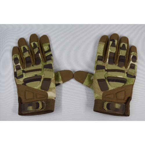 Camouflaged Protective Safety Full Finger Tactical Gloves - Army Green