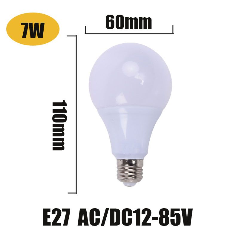 LED Bulb E27 3W 5W 7W 9W 12W 15W 18W AC&DC 12V 24V 36V