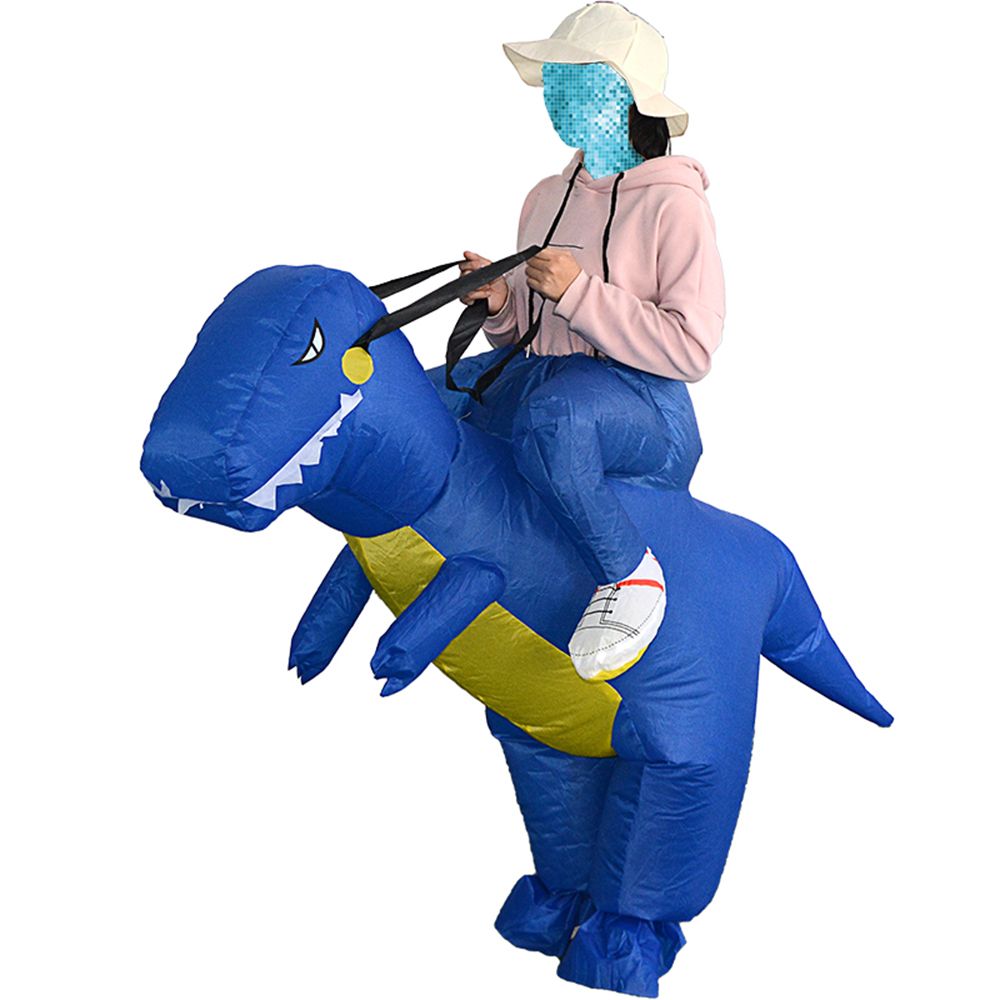 Decdeal Cute Adult Inflatable Dinosaur Costume Suit Air Fan