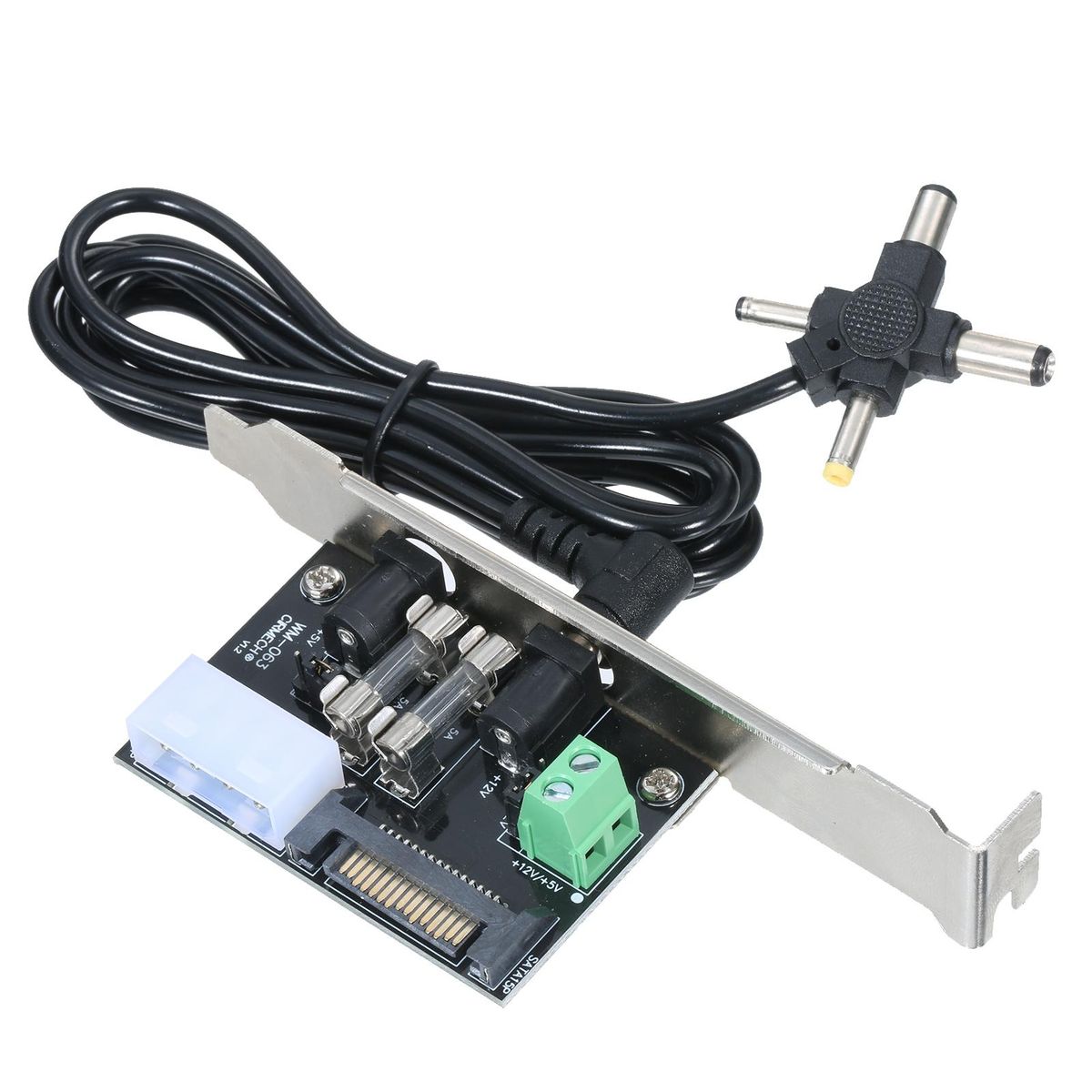 ATX Controller Board DC Power Module Expansion Board Mainboard Full Height Motherboard Attached 4-Plug Power Line Driver Board for Monitor / Printer / Network Equipment / DIY Audio