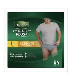Protection Plus Ultimate Underwear For Men, Large (84 Count)