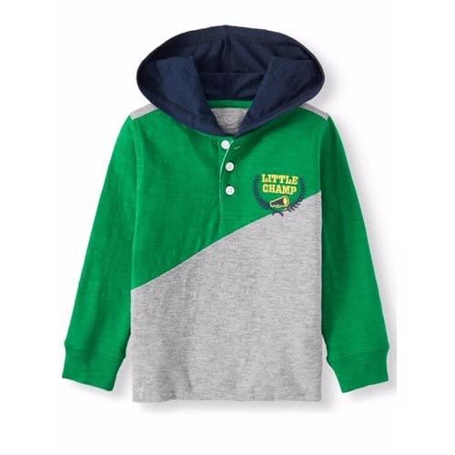 Toddler Boys' Long Sleeve Jersey Pullover T-shirt Hoodie - GG