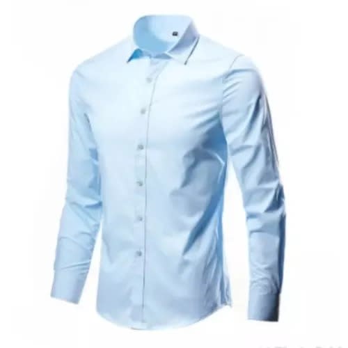 Regular Cotton Long Sleeve Shirt - Sky Blue