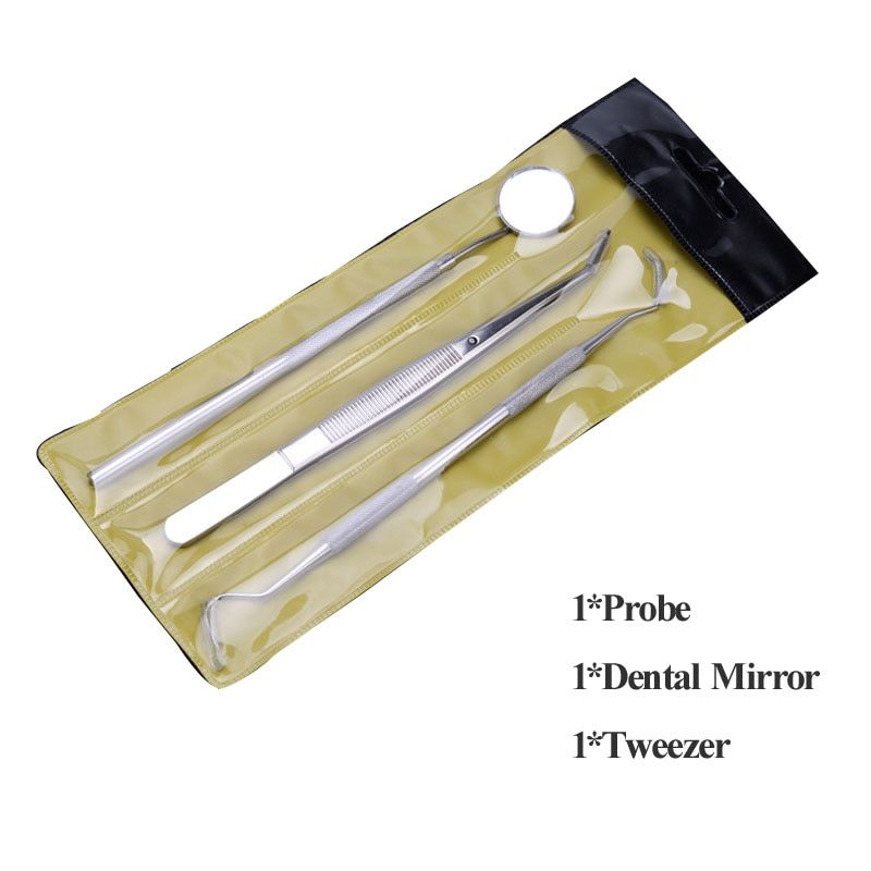 Yunchi Dentist Tool Set High Quality Stainless Steel Dental Mirror Scaler Probe Hook Teeth Treatment Instrument Tooth Care Kit