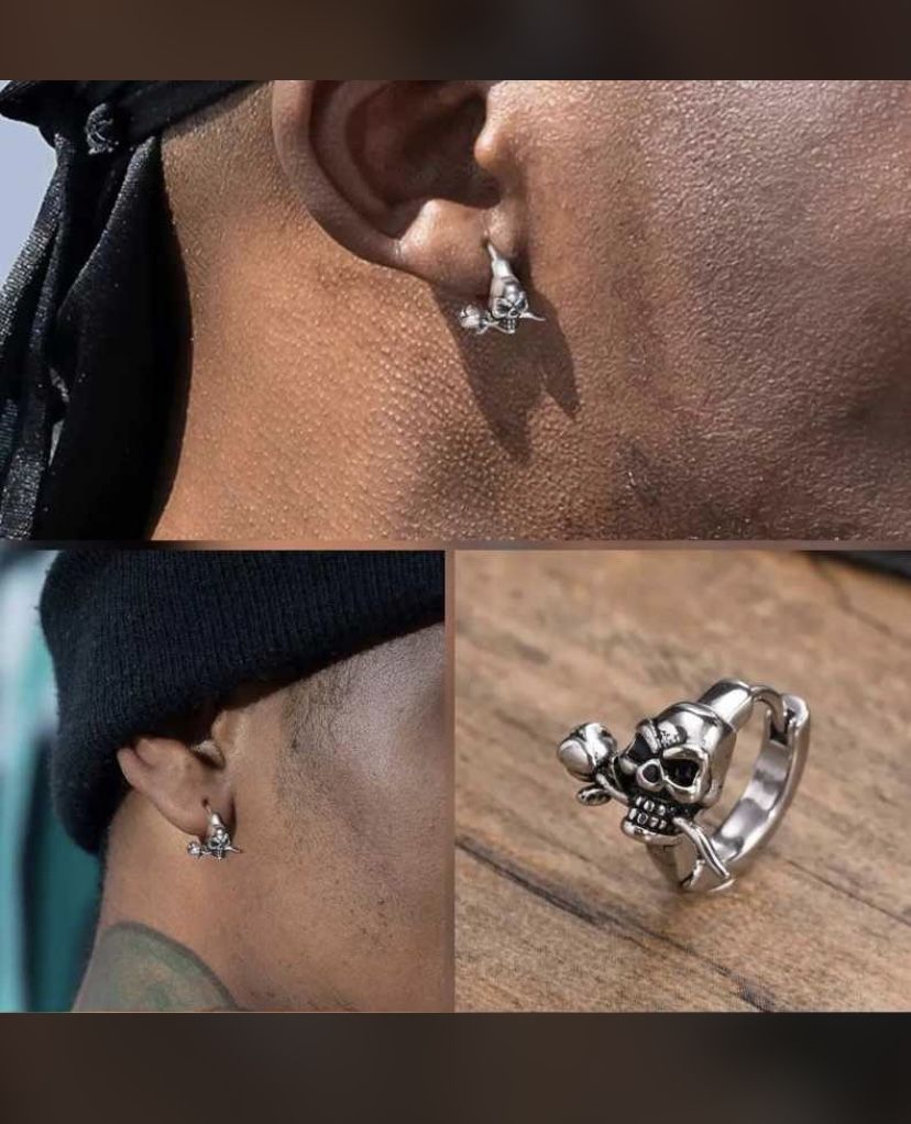 Men's Skull Earring