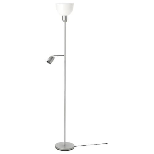 Hektogram Floor Uplighter - Reading Lamp - Silver