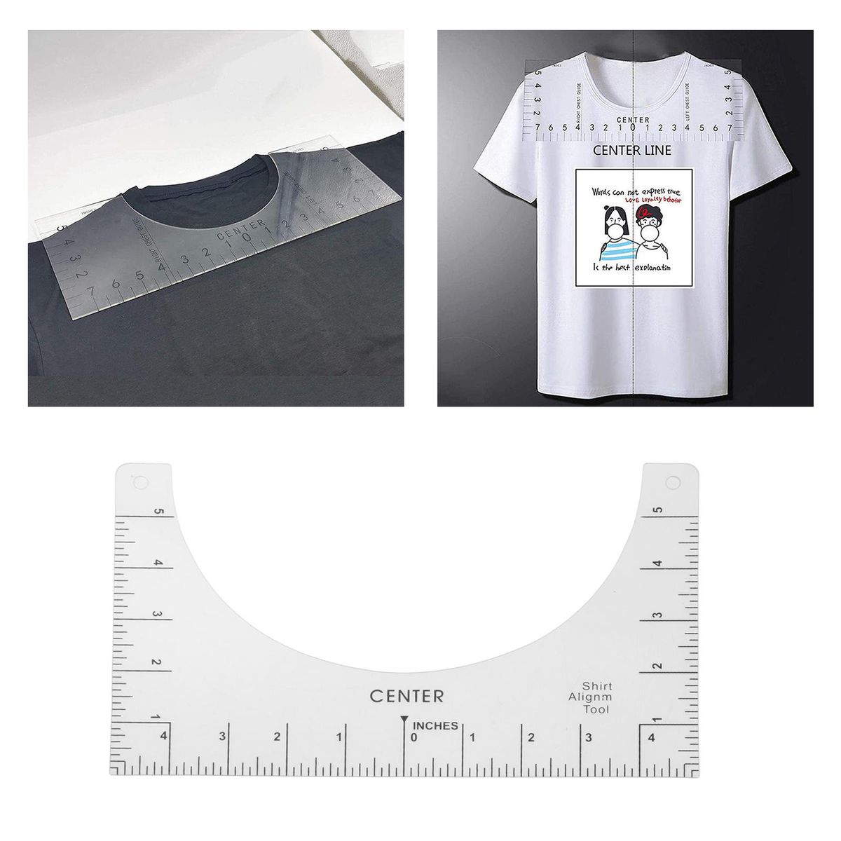 T-shirt Alignment Tool Ruler Centering Tool HTV Alignment