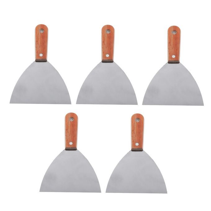 5Pcs Steel  Scraper Filling Putty Cleaning Tool Spatula For