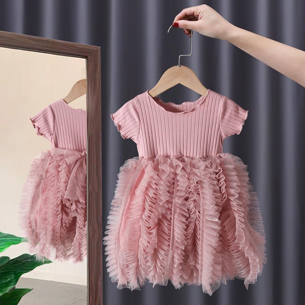 Girls Baby Dress Princess Gauze Skirt Pink