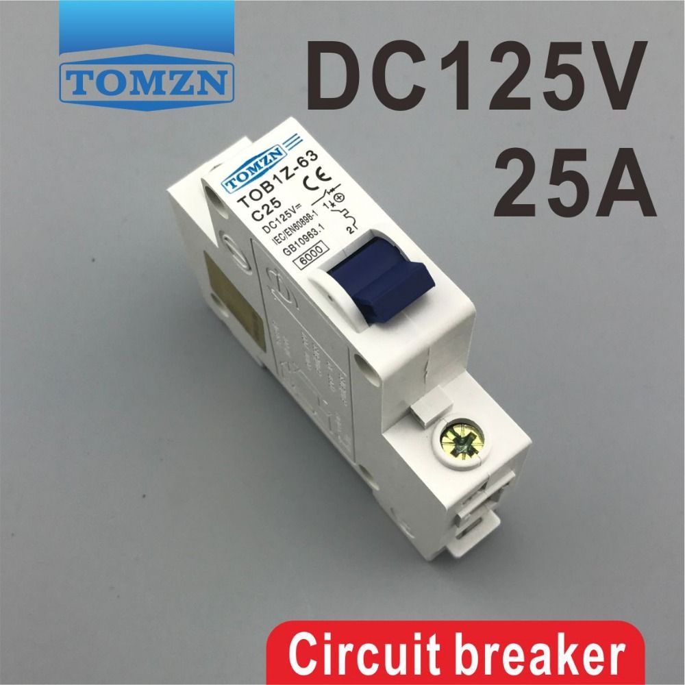 TOB1Z Breaker DC 1P 25ampere Circuit 125V Direct MCB 25A