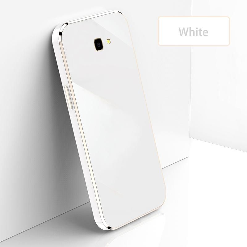 Ultra Thin Plating Phone Case for Samsung Galaxy J4 Plus Lens Protection soft Phone Back Cover-White