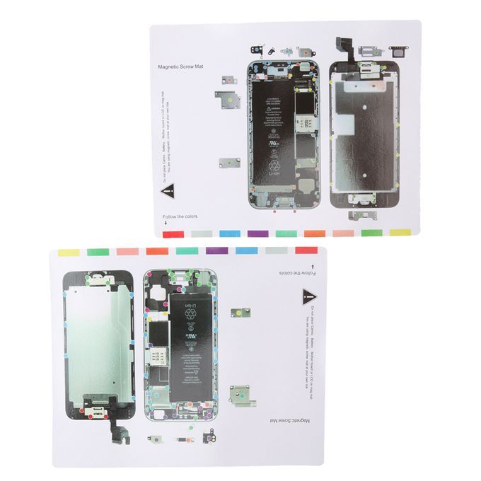 2Pcs Professional Magnetic Screw Chart Mat Fix Guide Tools For IPhone