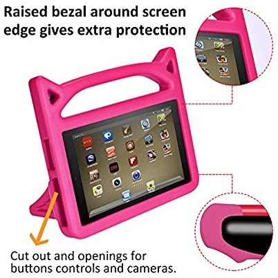 Fire -7 -1GB RAM - 16gGB ROM - Storage Educational Tablet With Alexa Pink Monster Proof