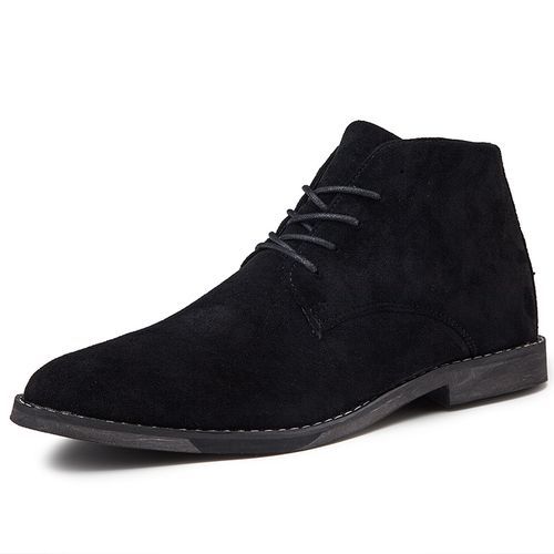 Big Size Mens Ankle Boots Oxford Derby Boots-Black