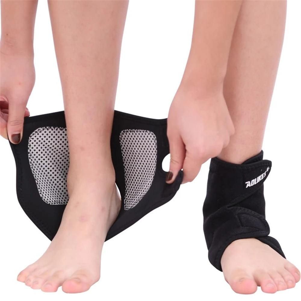 1Pair Tourmaline Self-Heating Infrared Magnetic Therapy Ankle Care Belt Support