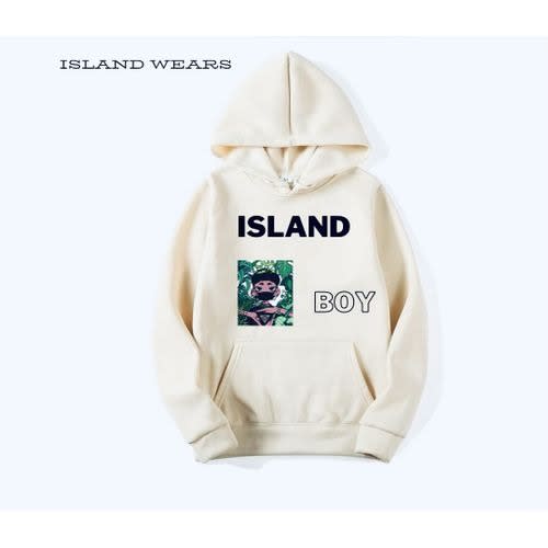 Island Boy In Off White Hoodie