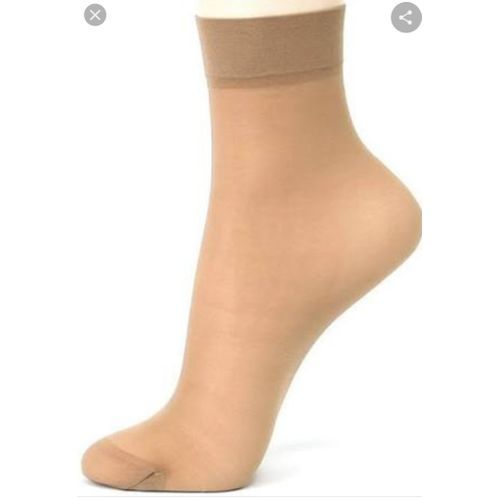 Nude Sheer Ankle Socks (5 Pairs)