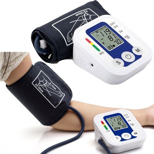 BP Cuff Machine Home  Automatic Digital Arm Blood Pressure Monitor LCD Display Talking Pulse Rate Meter Sphygmomanometer Machine