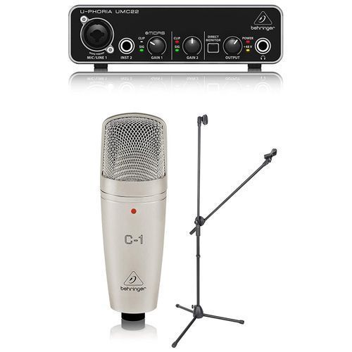 UMC22 Audio Interface With C1 Studio Microphone & Stand