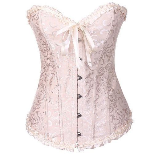 Apricot Corset Top Waist Cinchers Shaper Women Steampunk   Plus Size