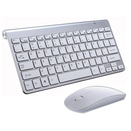 Mini Wireless Keyboard And Mouse Combo -2.4ghz -White
