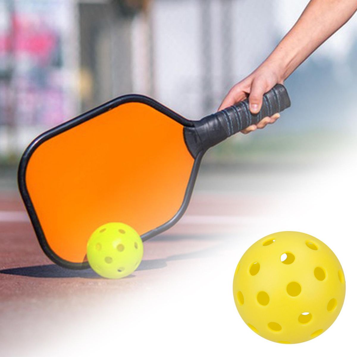 Luminous Pickleball Ball Outdoor Sporting Goods 40 Holes