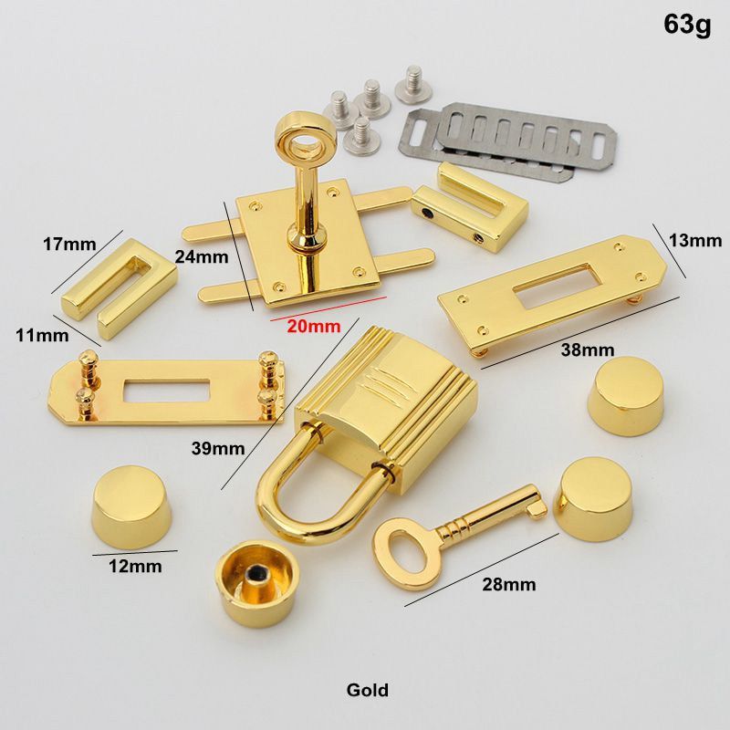 Rectangle Eyelets Hanger Metal Lock For Bag Hardware Wholesale Fashion A Set Of Locks