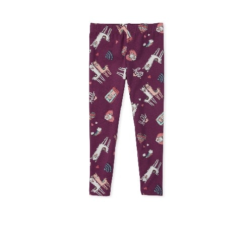 Girls Ilama  Print Full-length Leggings