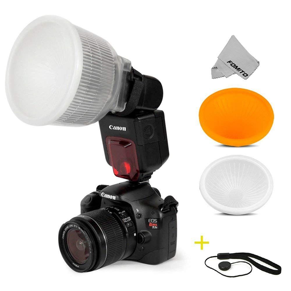 Universal Lambency Flash Diffuser Cover White Orange Set