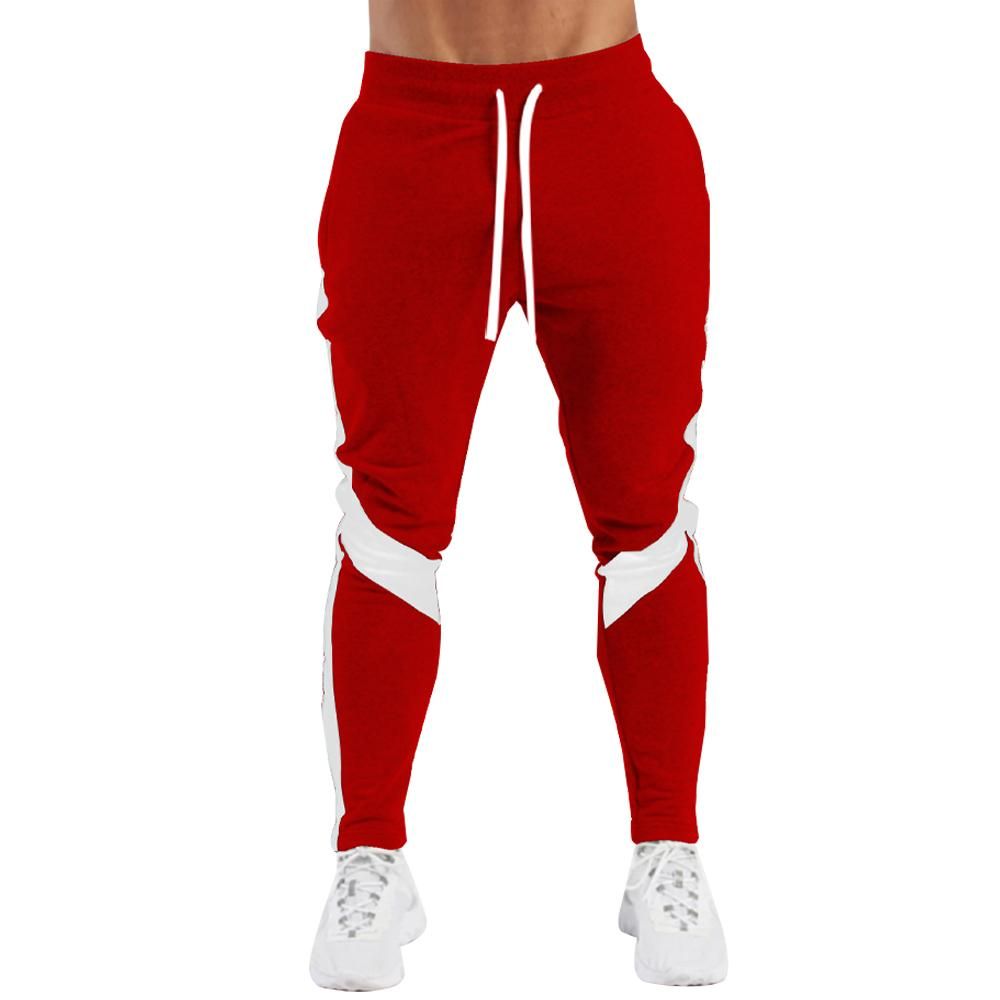 Winter striped tracksuit pants patchwork fitness fitness career training pants men pants to run casual men clothes for men
