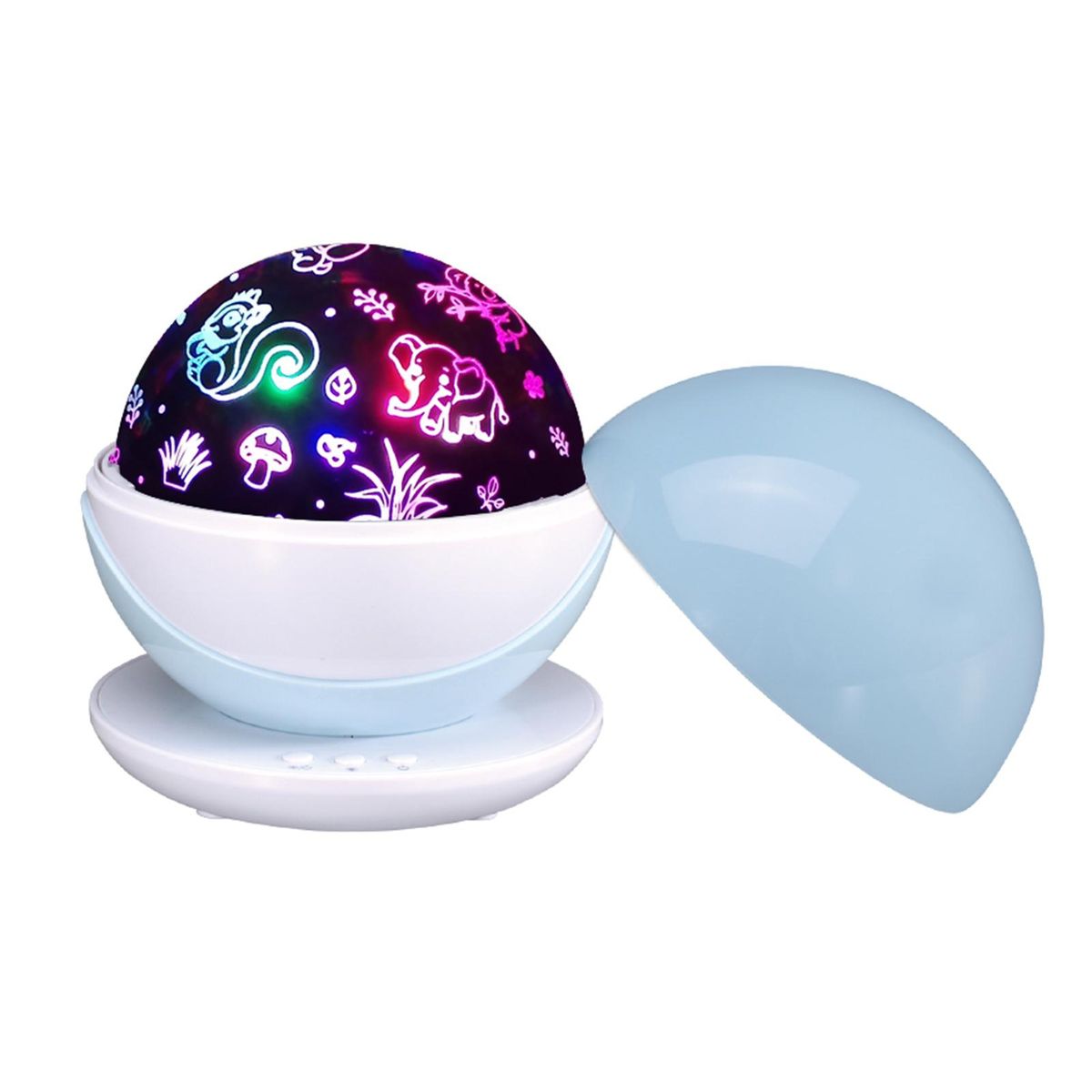 Colorful LEDs Magics Ball Projector Light Rotatable Night Light with Animals/ Star Patterns Cover USB Powered Operated/ 4 * AAA Cell Operated Stage Effect Light for Disco KTV Bar Home Party Festival Holiday Present Gift