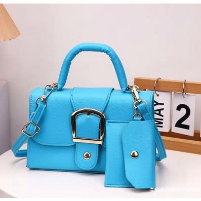 Ladies Leather Handbag - Blue