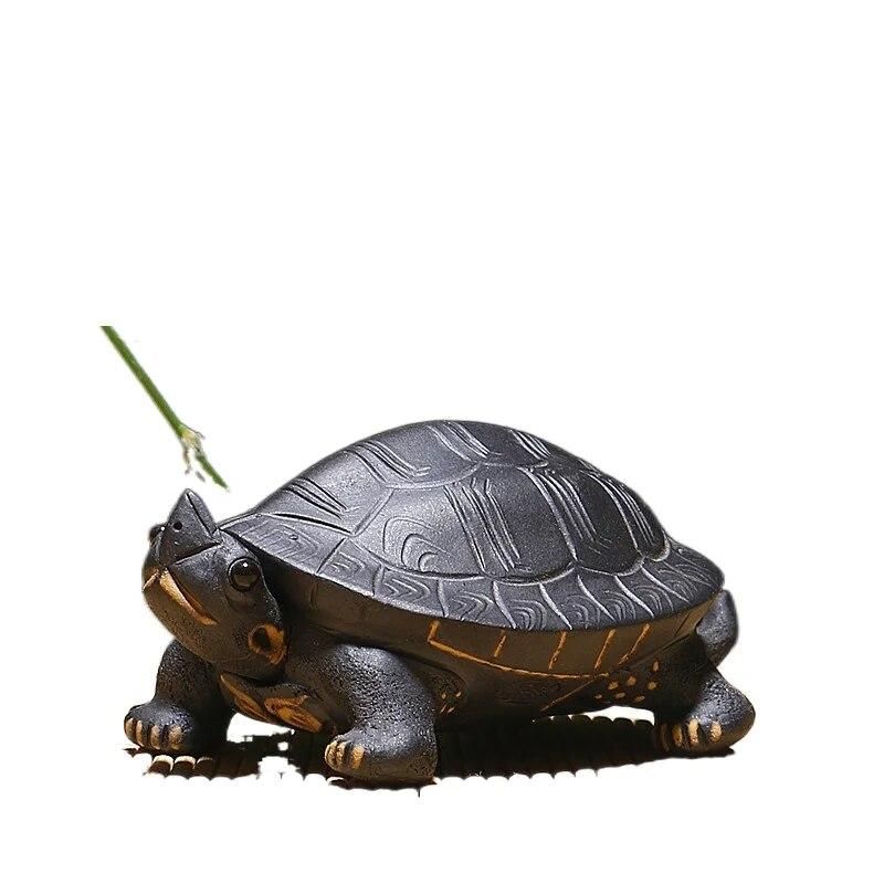 Little Turtle Tea Tray Ornaments Can Keep Tea Art Tea Play Accessories Tea Pet Feng Shui Decoration Lucky  Decorative Tea Tray