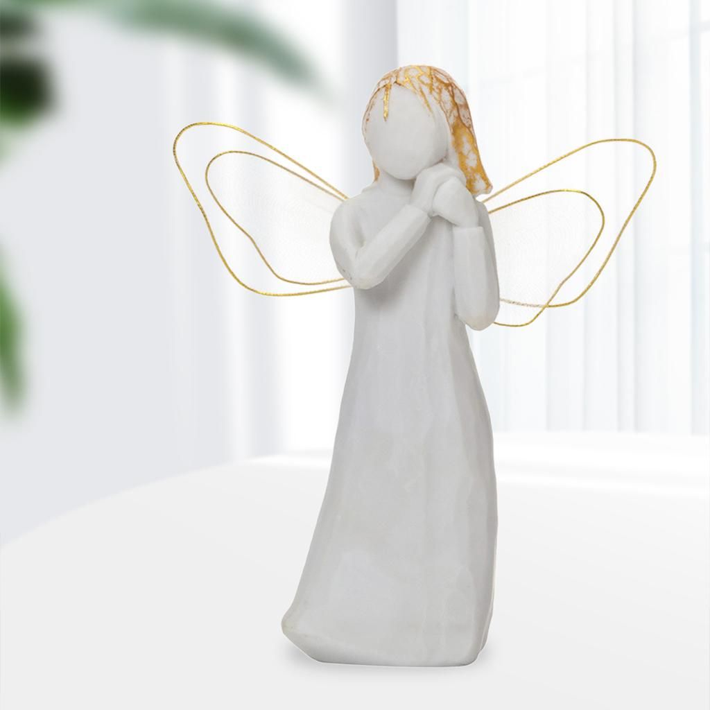European Angel Statue   Girl 1 White