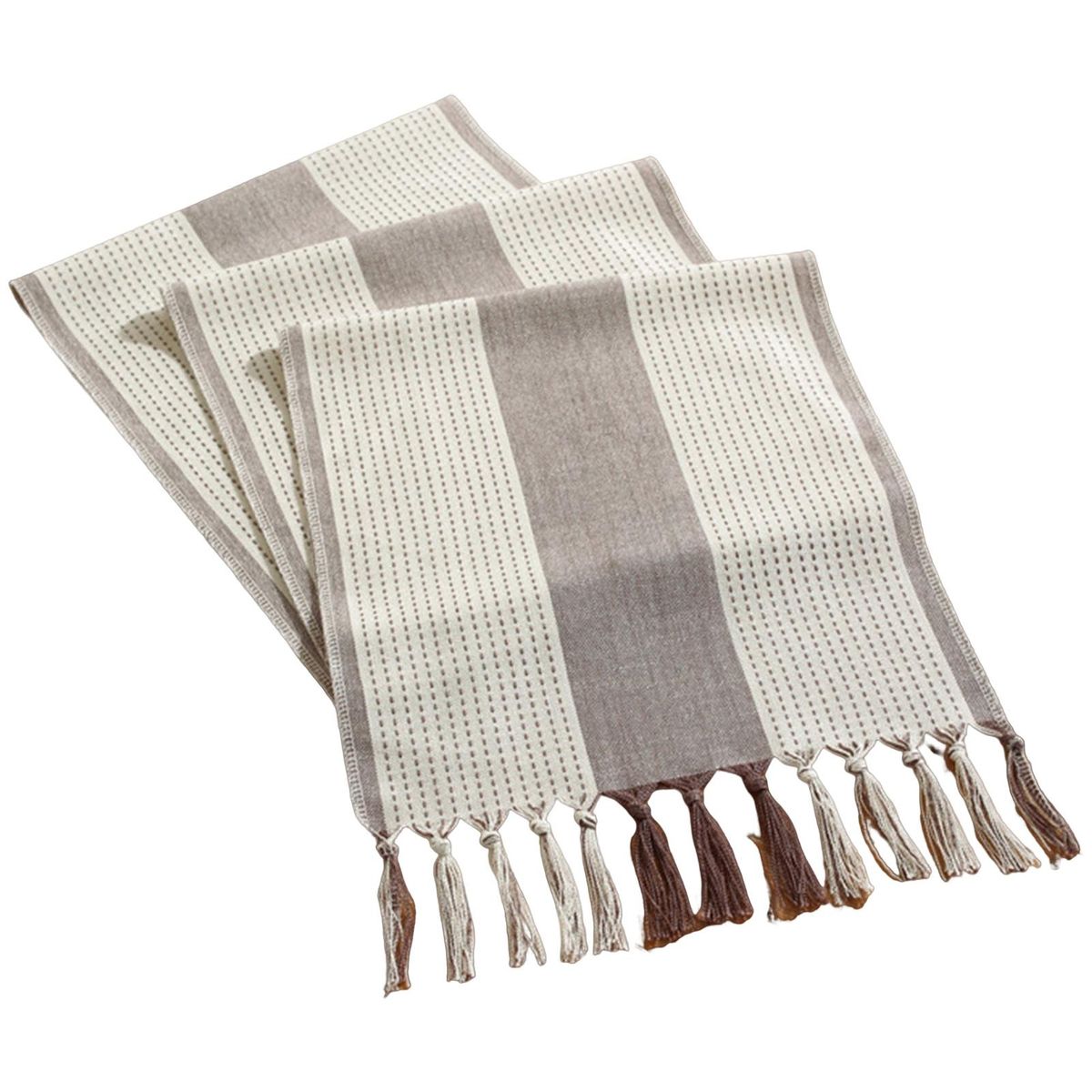 Table Cloth Tea Table TV Cabinet Tassel Table Runner Cloth Light Grey