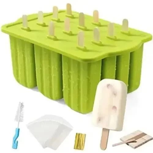 Silicone Popsicle Mold With Sticks - 12 Slots