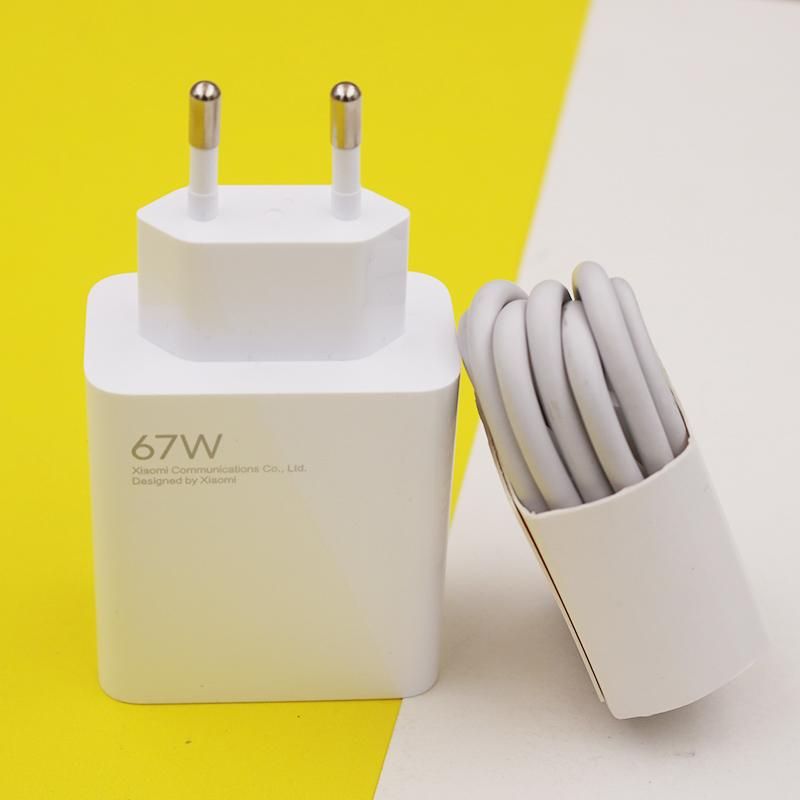 New For xiaomi 67W charger EU Fast Charge Power Adapter 6A Type C Cable For